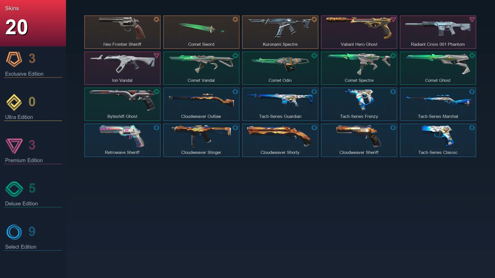 AP | Lv94 | Unranked | 20 Skin | 28 Agent | 42 Buddy
