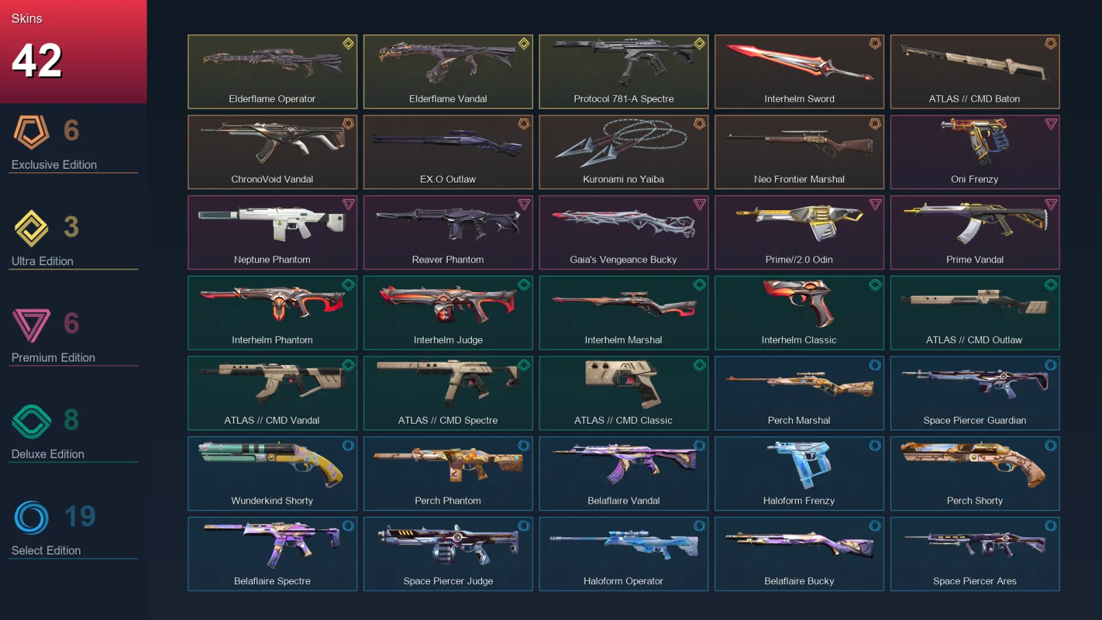 EU | Lv81 | Unranked | 42 Skin | 26 Agent | 58 Buddy