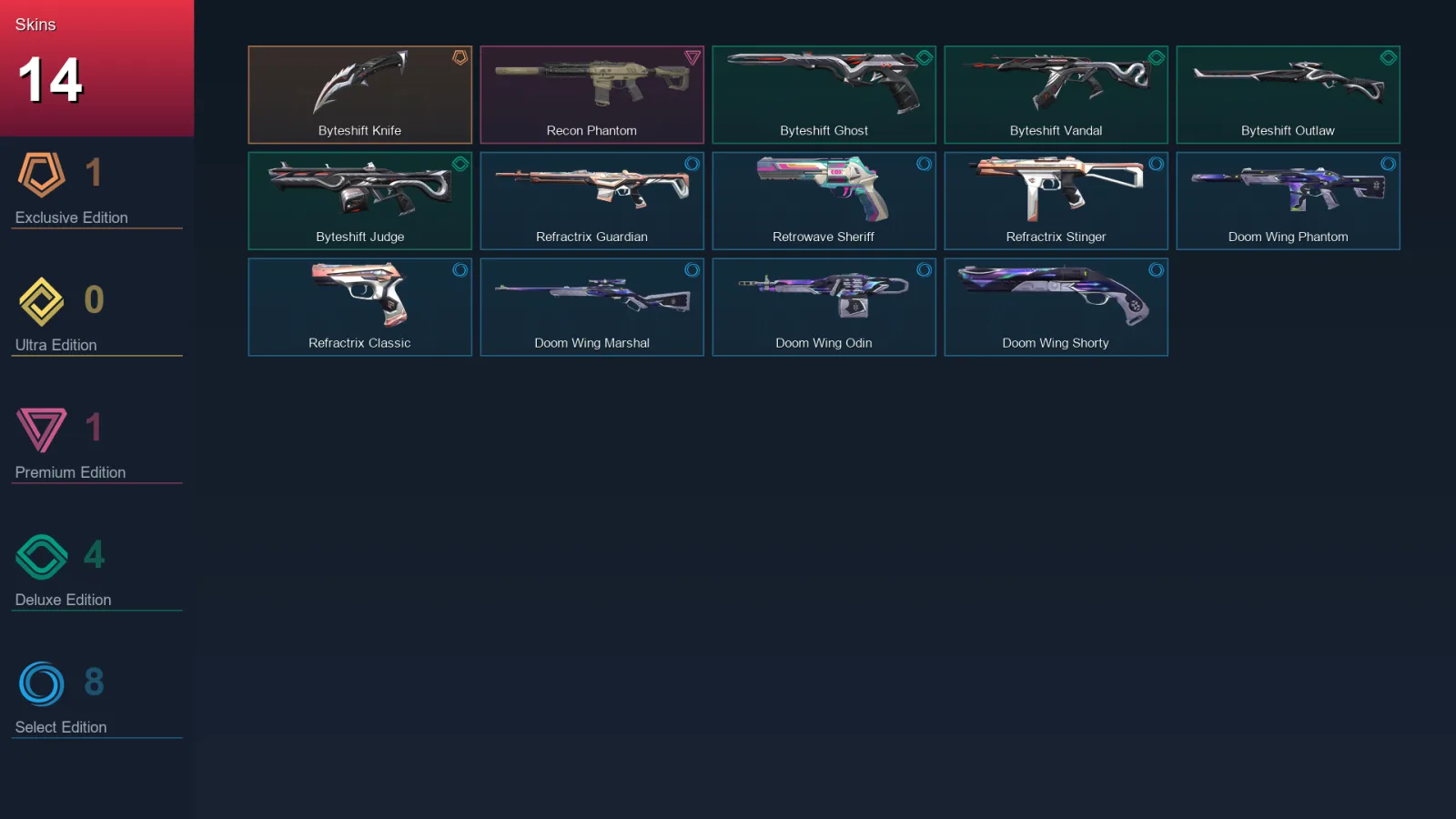 EU | Lv80 | Unranked | 14 Skin | 28 Agent | 37 Buddy