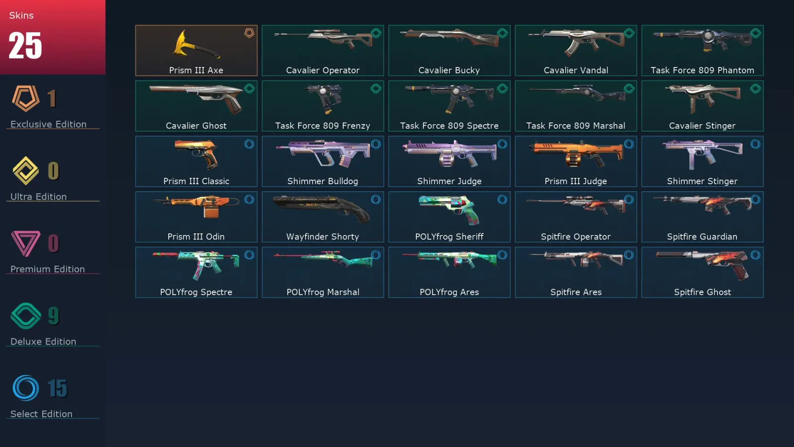 [Valorant] | EU | Level 32 | 17 Agents | 25 Skins