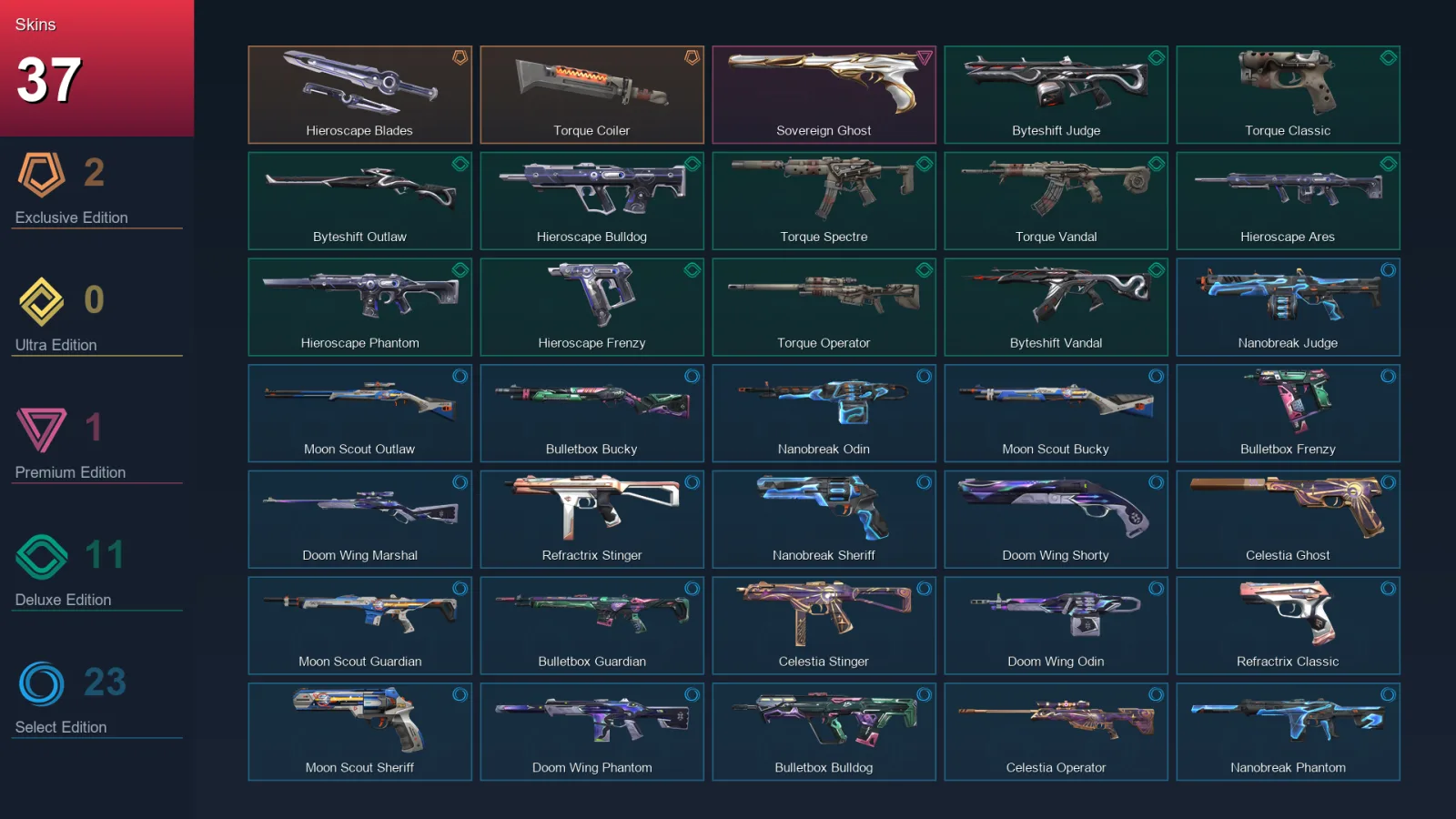 EU | Lv91 | Unranked | 37 Skin | 27 Agent | 48 Buddy — Valorant account