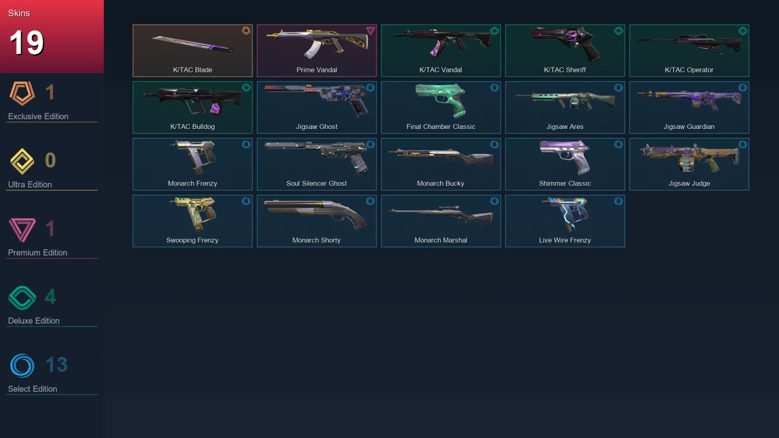 EU | Lv151 | Unranked | 19 Skin | 22 Agent | 70 Buddy