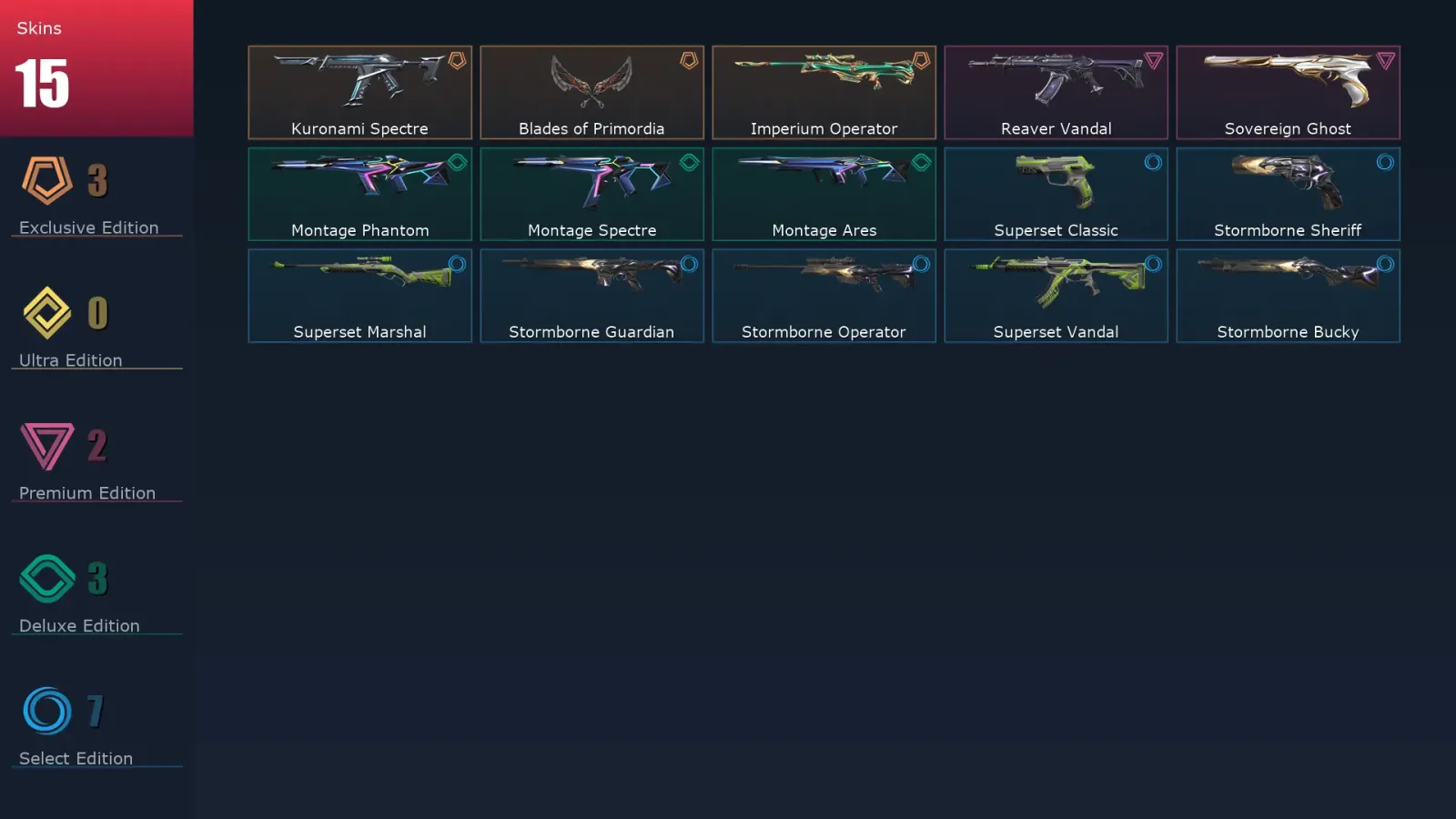 [Valorant] | EU | Level 27 | 11 Agents | 15 Skins