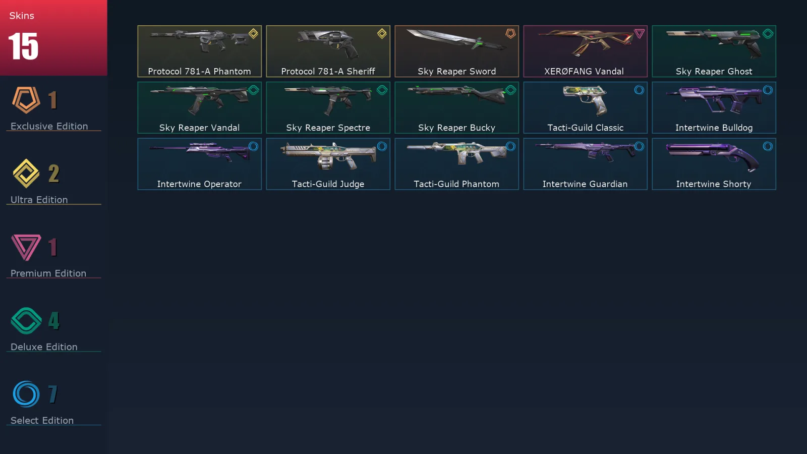 [Valorant] | EU | Level 31 | Silver 2 | 10 Agents | 15 Skins