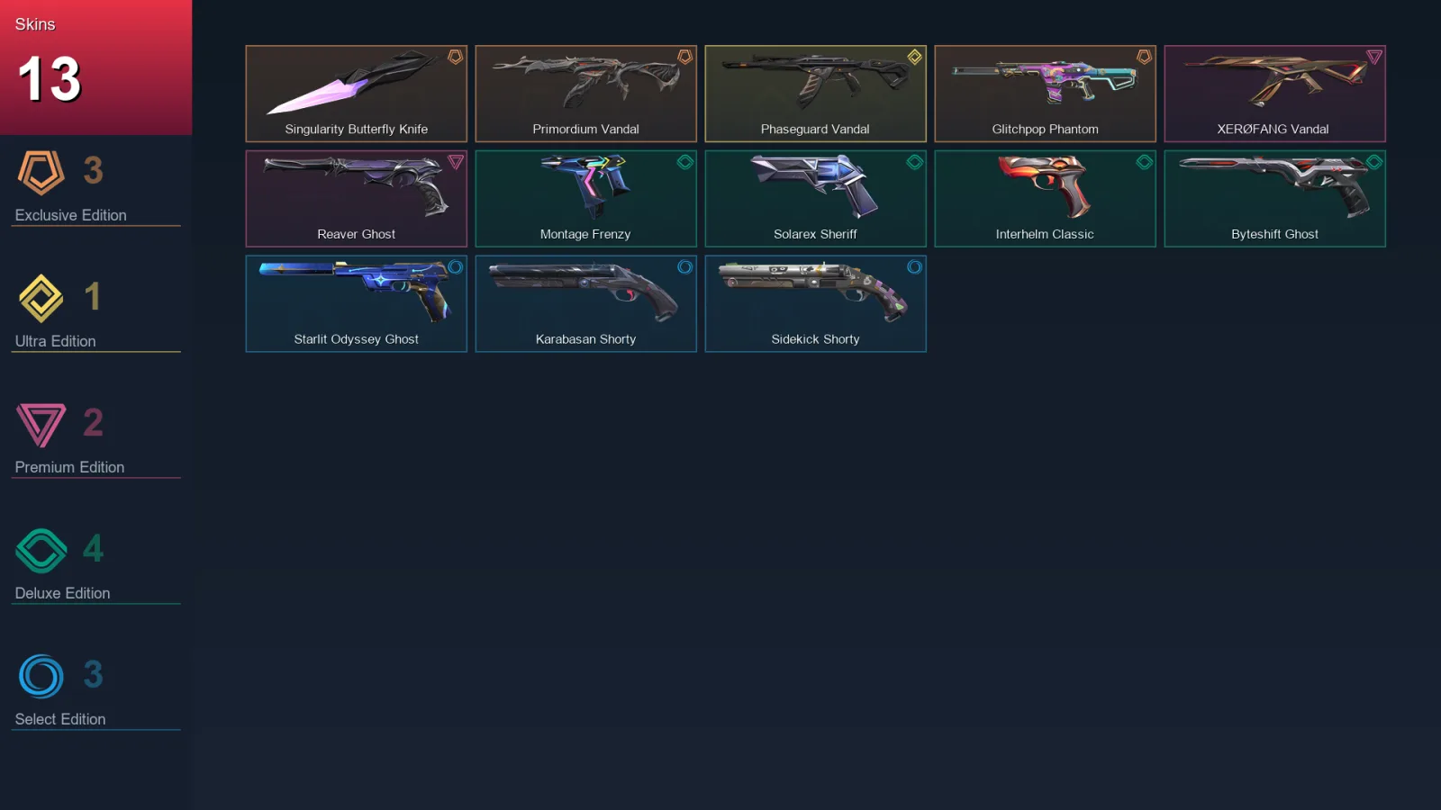EU | Lv177 | Unranked | 13 Skin | 28 Agent | 79 Buddy — Valorant account