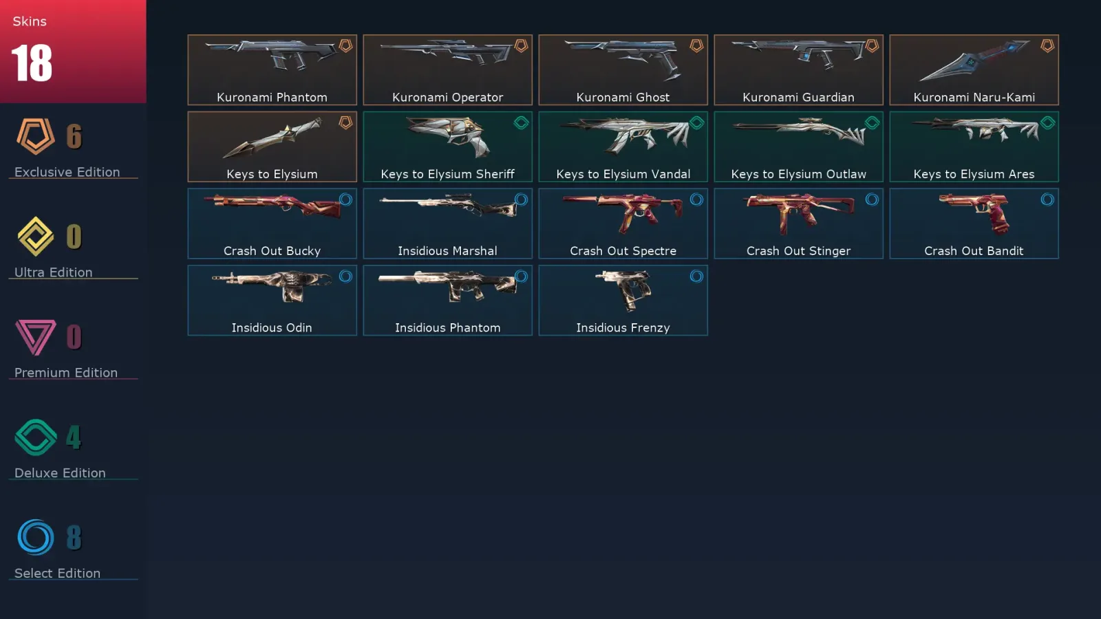 [Valorant] | EU | Level 29 | 7 Agents | 18 Skins — Valorant account