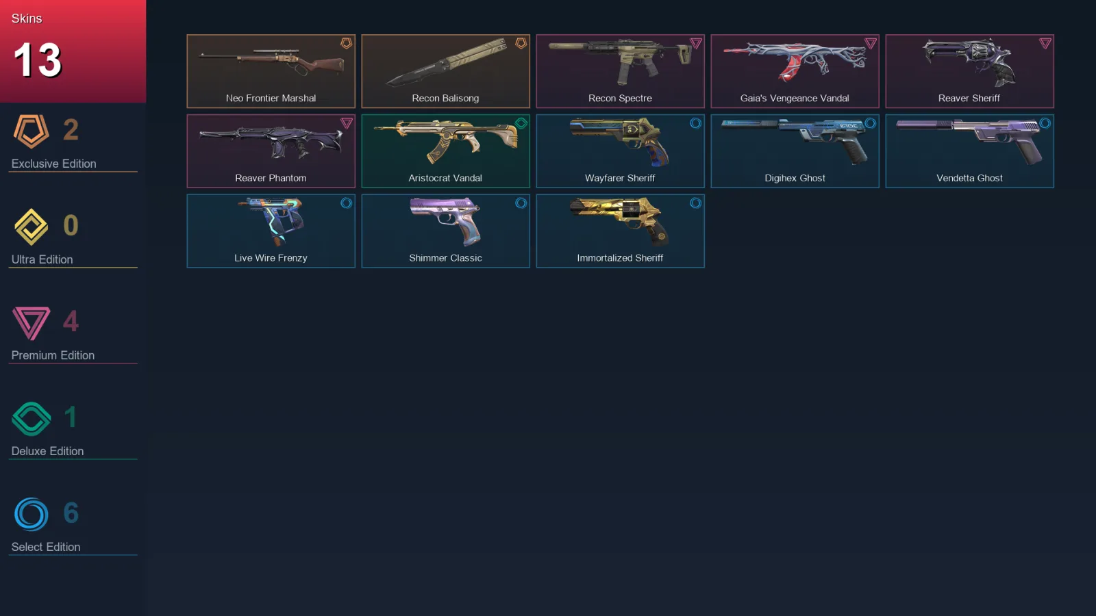 EU | Lv106 | Unranked | 13 Skin | 22 Agent | 35 Buddy
