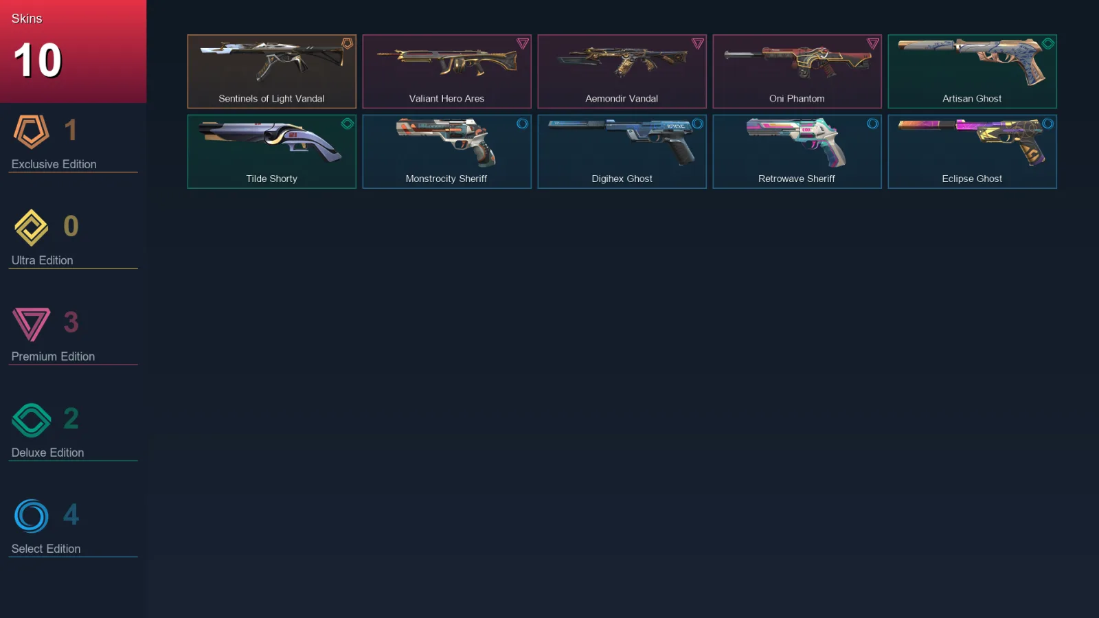 AP | Lv197 | Unranked | 10 Skin | 24 Agent | 85 Buddy