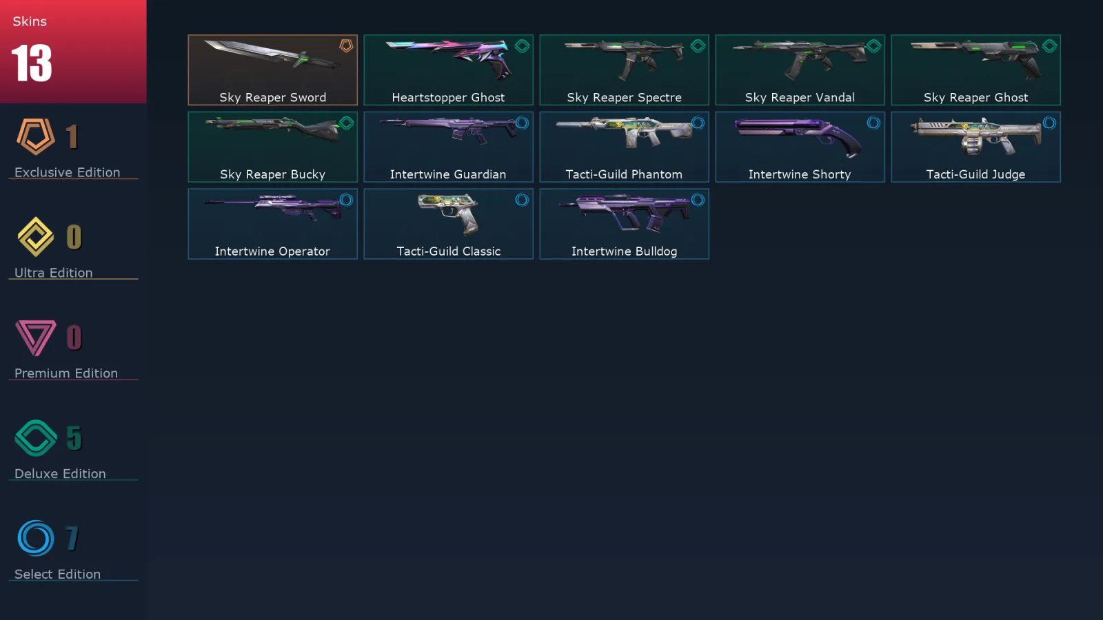 [Valorant] | EU | Level 45 | Platinum 1 | 16 Agents | 13 Skins