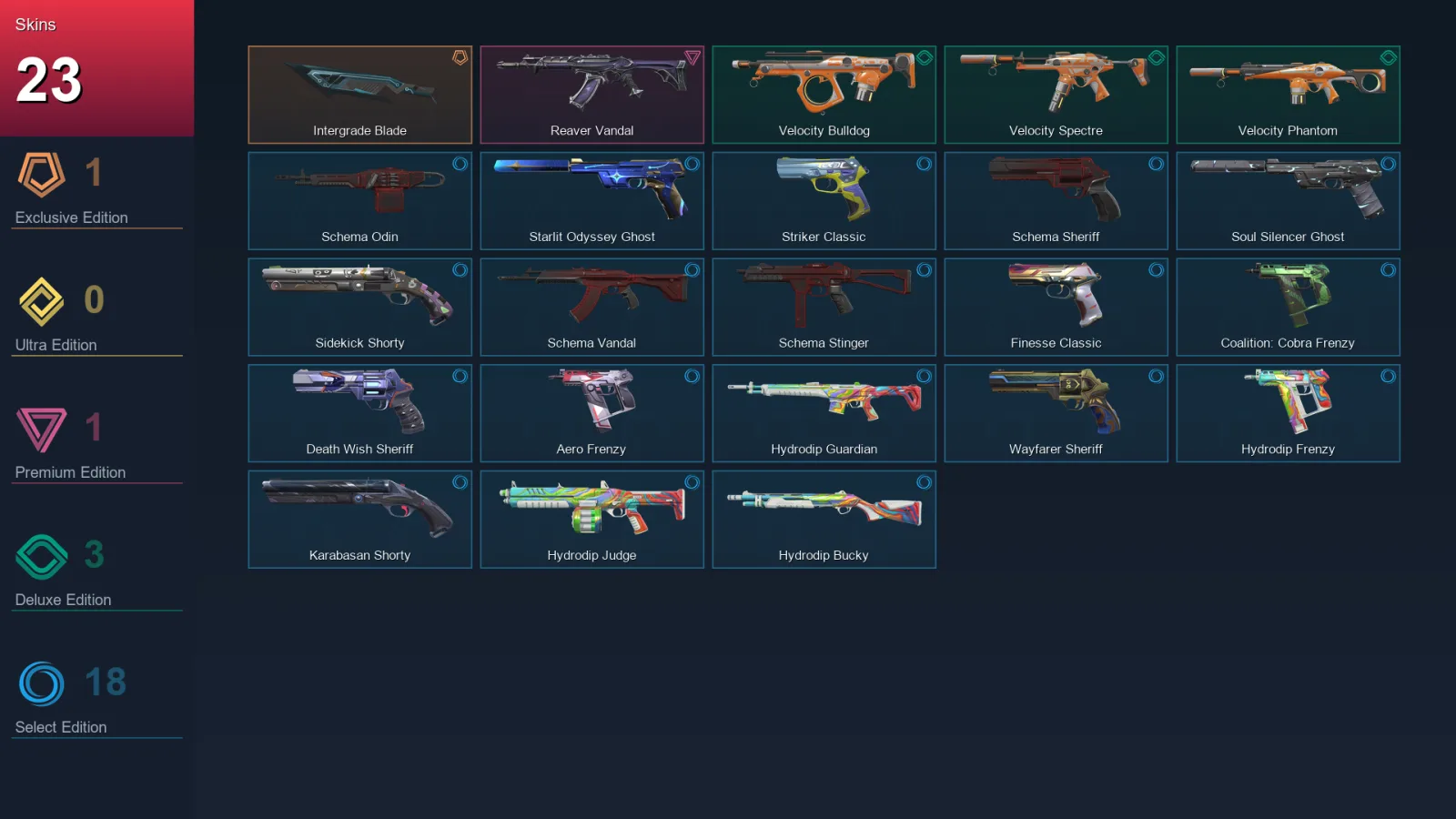 AP | Lv166 | Unranked | 23 Skin | 22 Agent | 68 Buddy — Valorant account