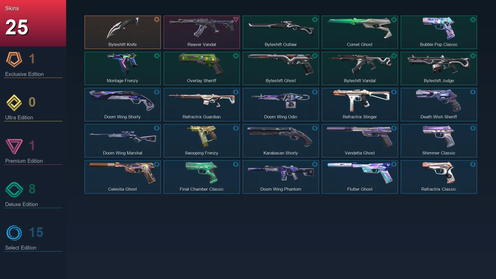 LA | Lv191 | Unranked | 25 Skin | 29 Agent | 89 Buddy