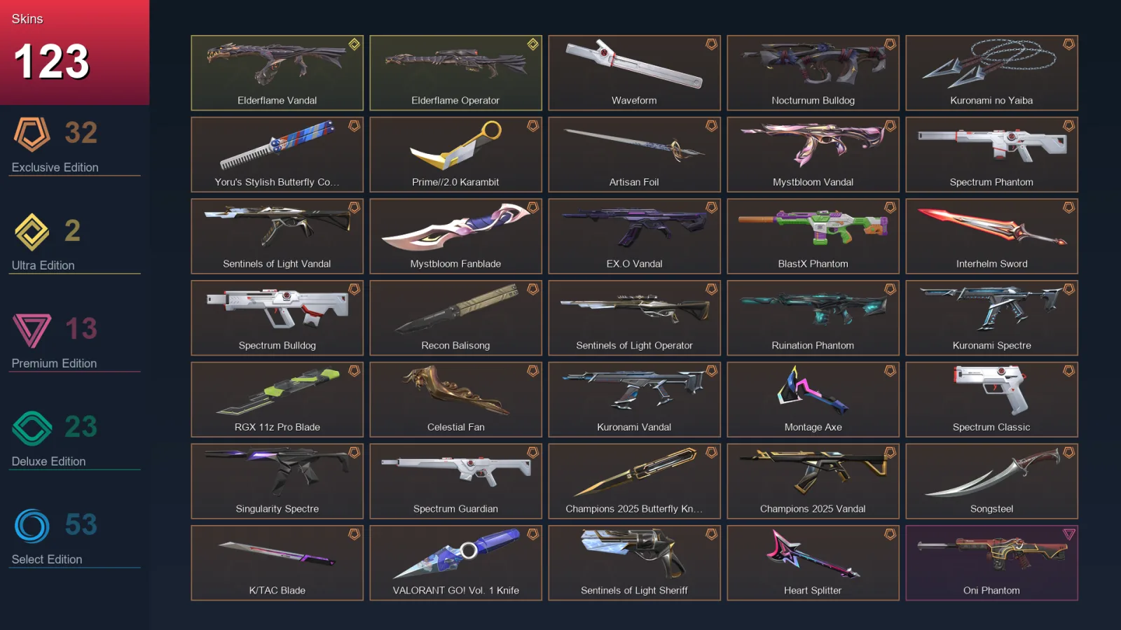 EU | Lv234 | Platinum II | 123 Skin | 29 Agent | 103 Buddy