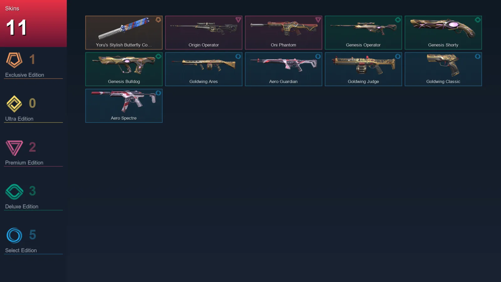 NA | Lv24 | Unranked | 11 Skin | 8 Agent | 10 Buddy