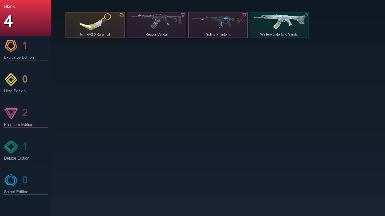 AP | Lv30 | Unranked | 4 Skin | 16 Agent | 15 Buddy