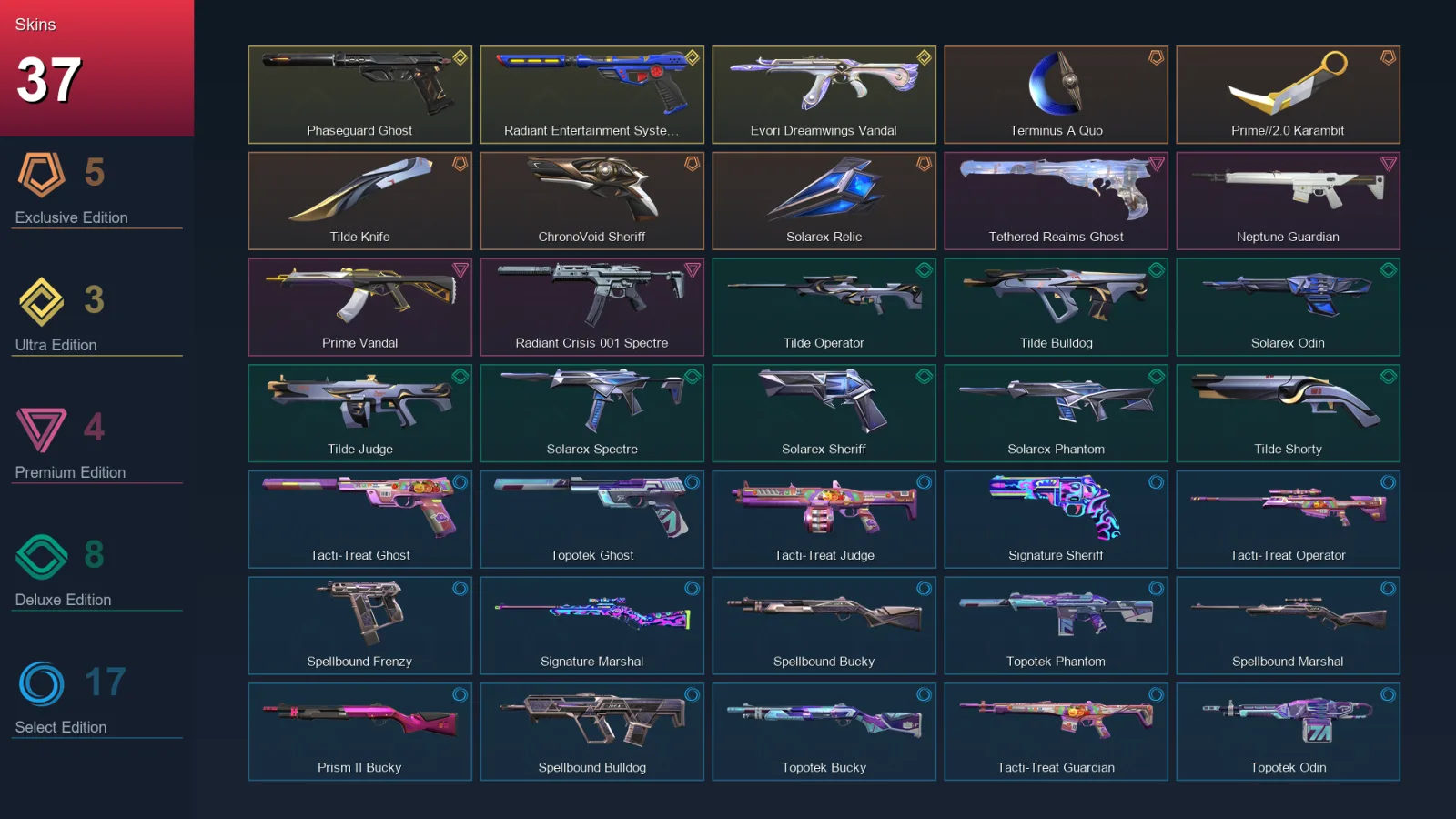 EU | Lv55 | Unranked | 37 Skin | 14 Agent | 30 Buddy — Valorant account