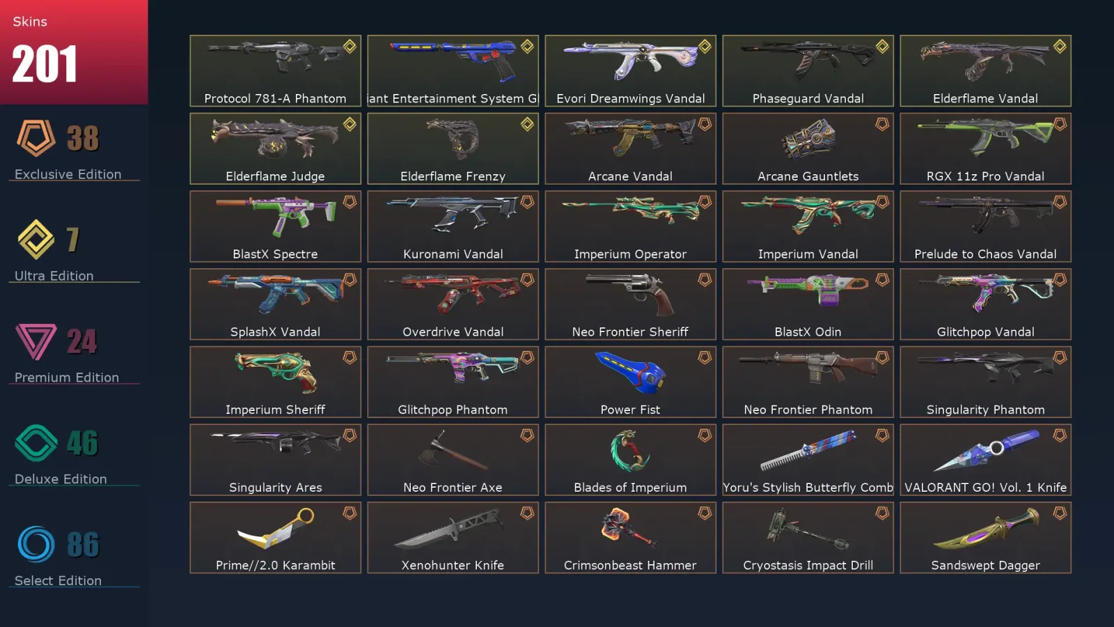 [Valorant] | EU | Level 310 | Silver 2 | 29 Agents | 201 Skins — Valorant account