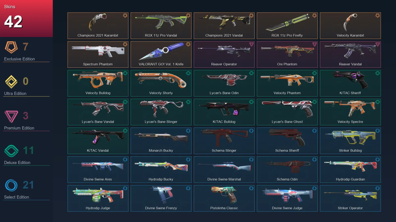 EU | Lv79 | Unranked | 42 Skin | 19 Agent | 45 Buddy