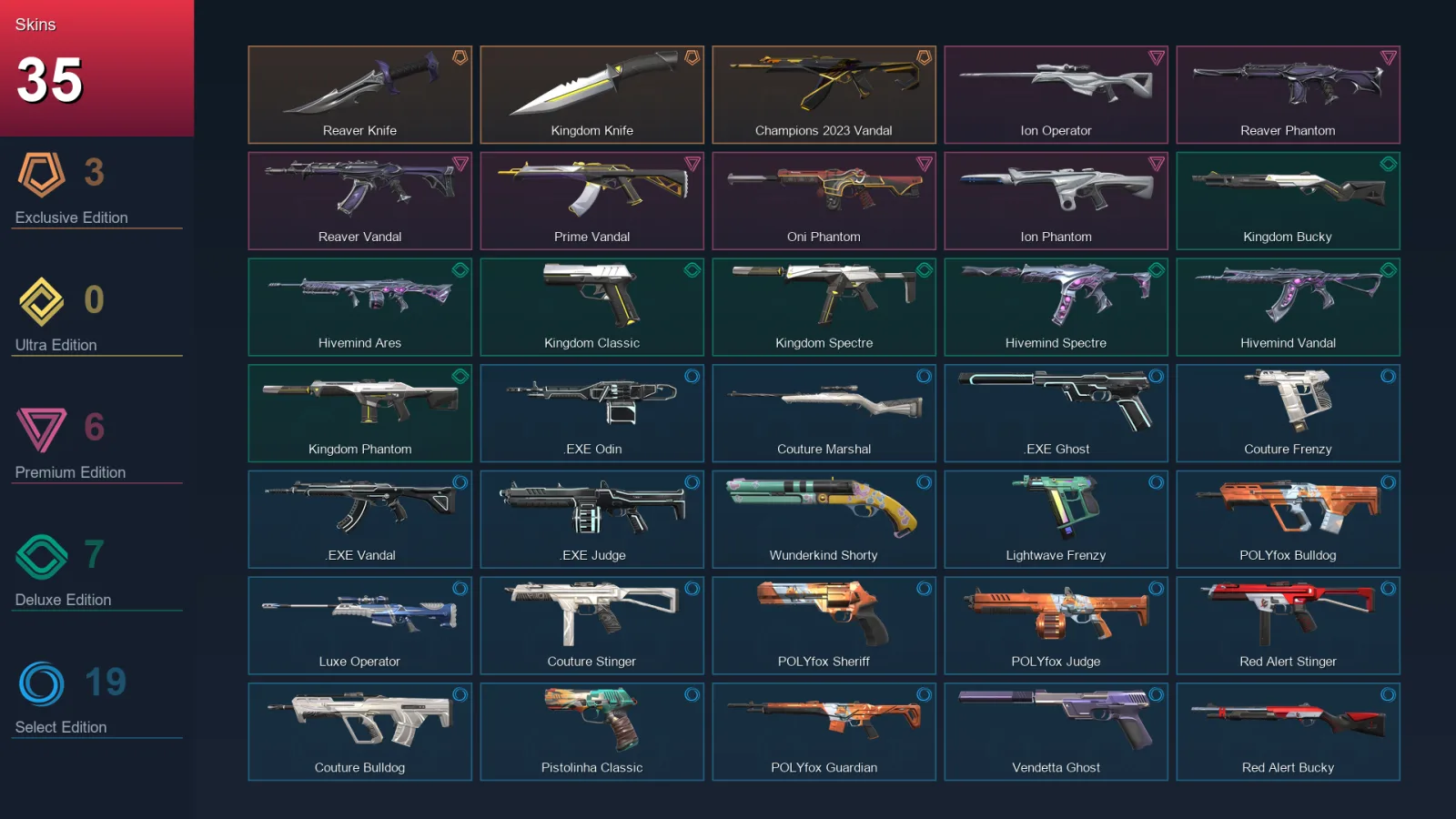 AP | Lv134 | Unranked | 35 Skin | 24 Agent | 77 Buddy — Valorant account