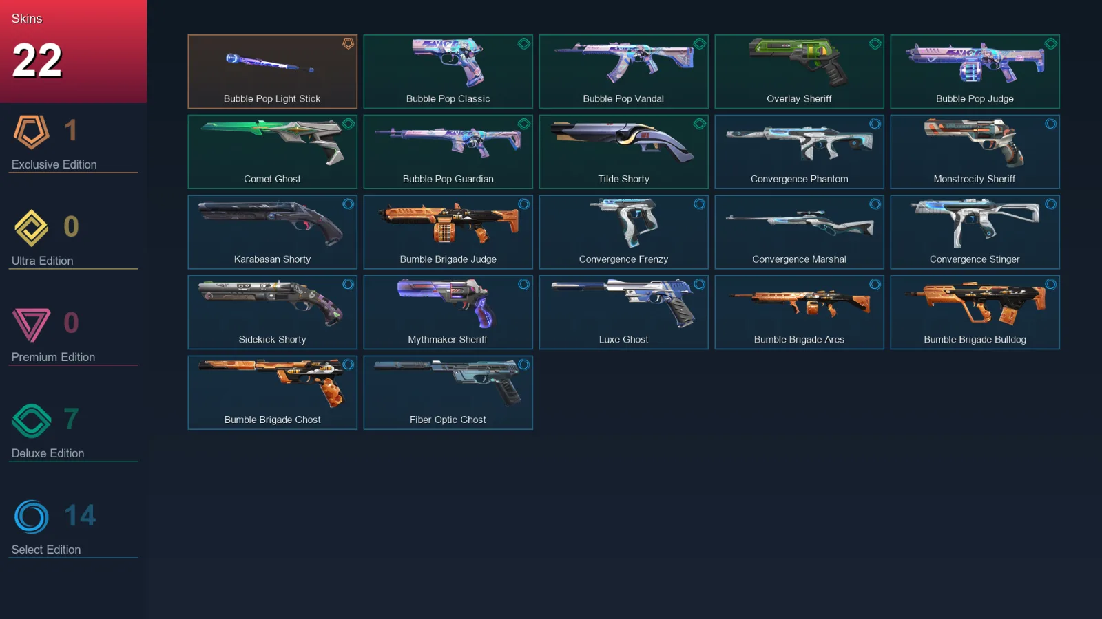 AP | Lv149 | Unranked | 22 Skin | 27 Agent | 64 Buddy