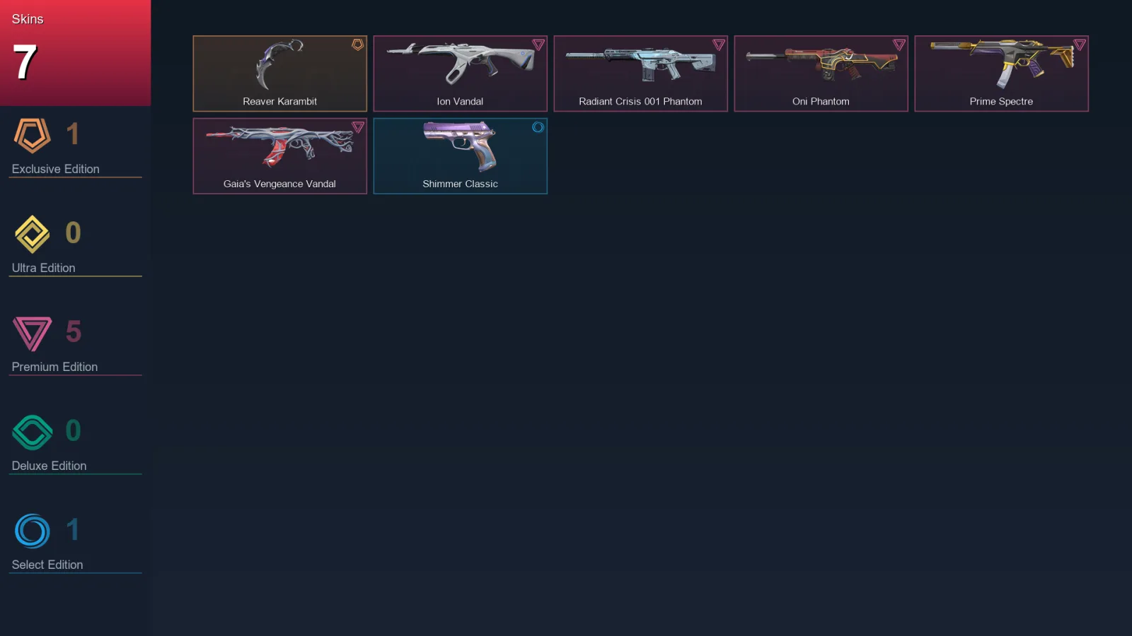 EU | Lv81 | Unranked | 7 Skin | 24 Agent | 31 Buddy