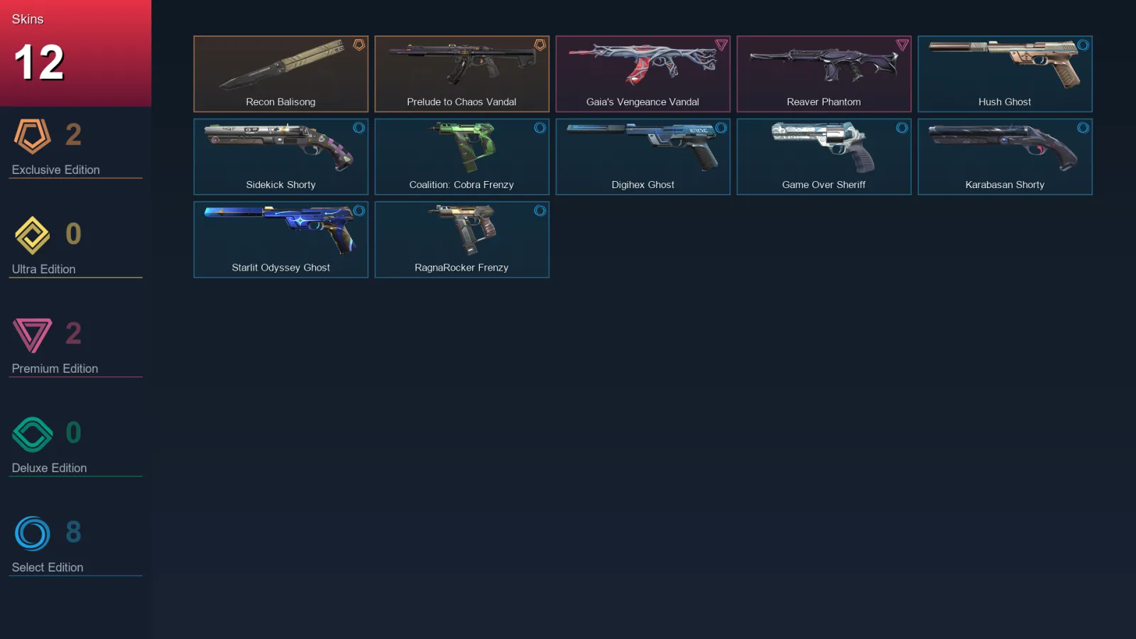 AP | Lv164 | Unranked | 12 Skin | 27 Agent | 68 Buddy