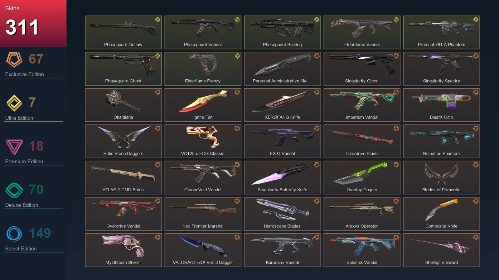 EU | Lv641 | Unranked | 311 Skin | 28 Agent | 255 Buddy — Tacti Series Frenzy