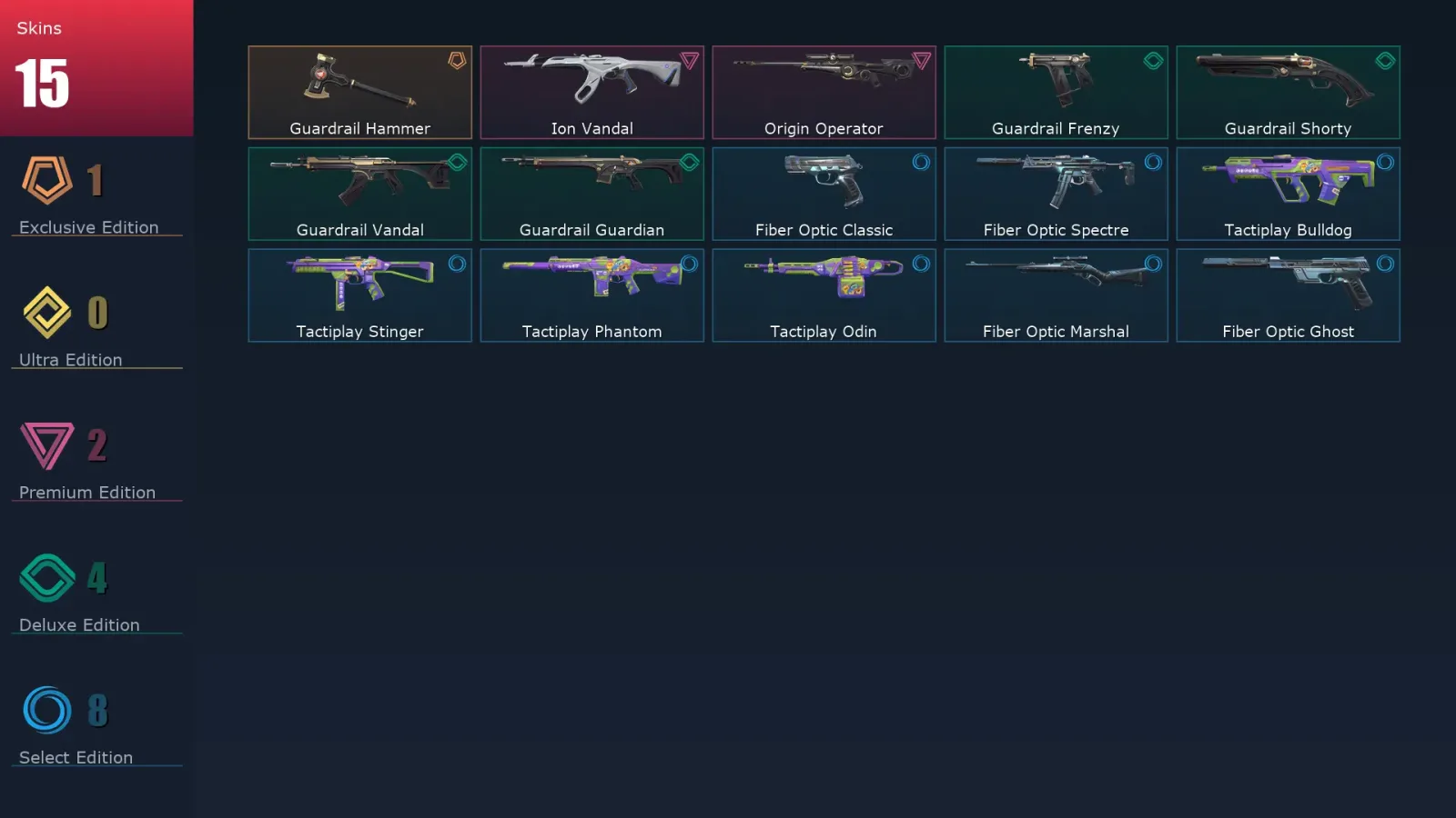 [Valorant] | EU | Level 45 | 16 Agents | 15 Skins — Valorant account