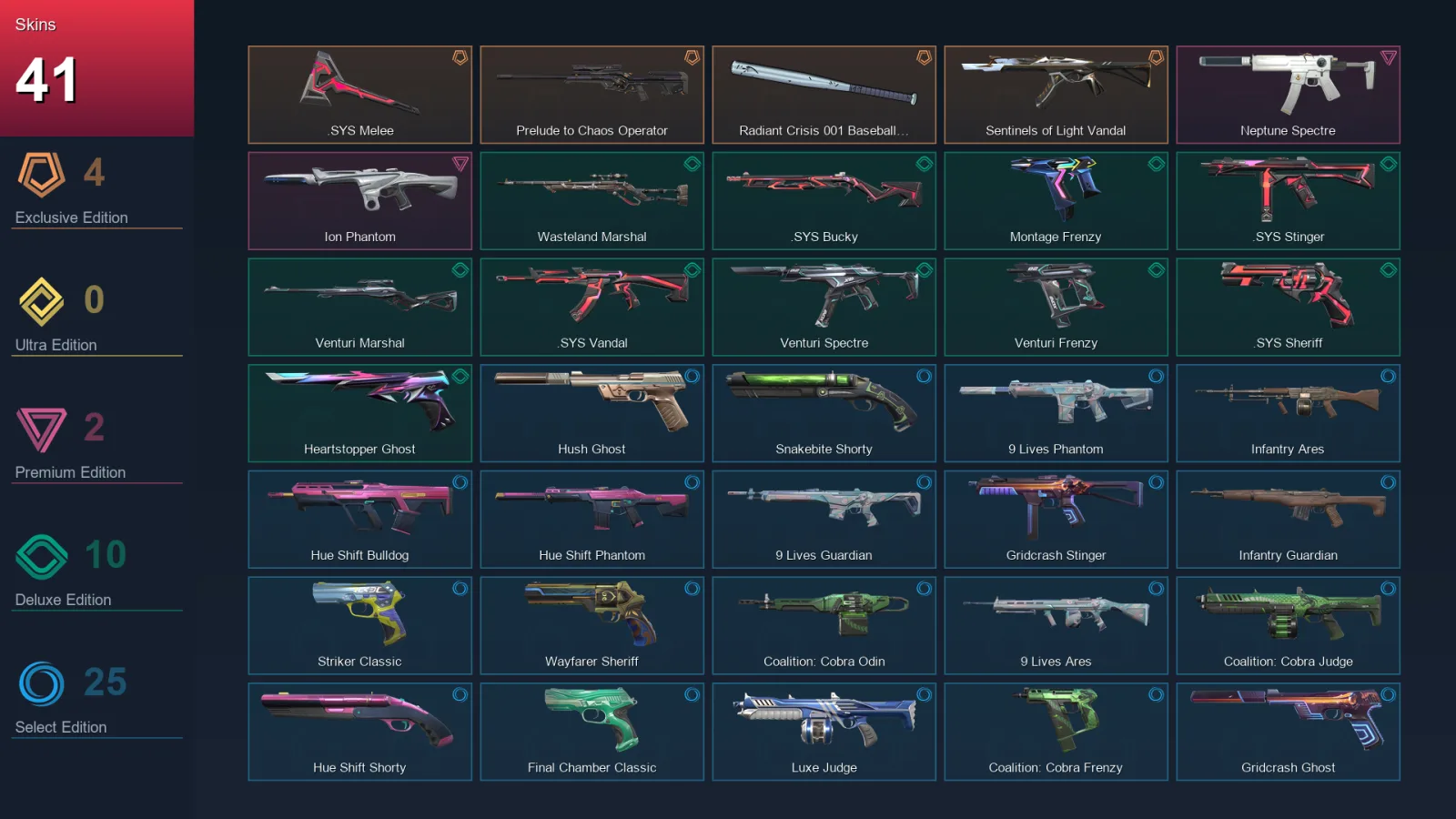 LA | Lv202 | Unranked | 41 Skin | 28 Agent | 107 Buddy