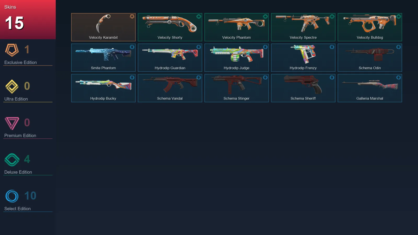 EU | Lv44 | Unranked | 15 Skin | 12 Agent | 23 Buddy