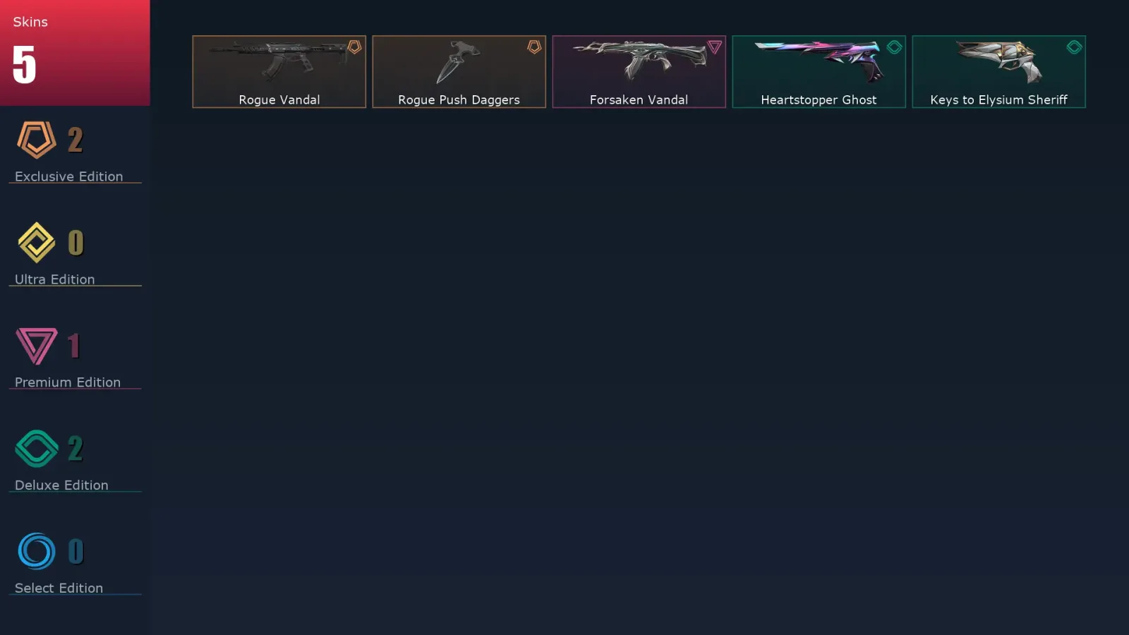 [Valorant] | EU | Level 1 | Immortal 1 | 24 Agents | 5 Skins