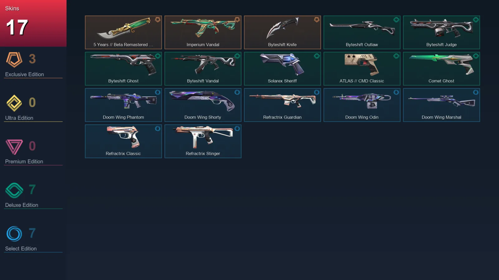 LA | Lv98 | Unranked | 17 Skin | 27 Agent | 42 Buddy — Comet Ghost