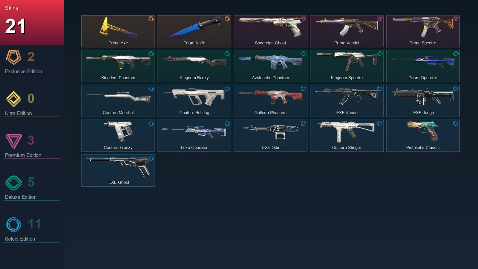 NA | Lv26 | Unranked | 21 Skin | 9 Agent | 19 Buddy — Valorant account