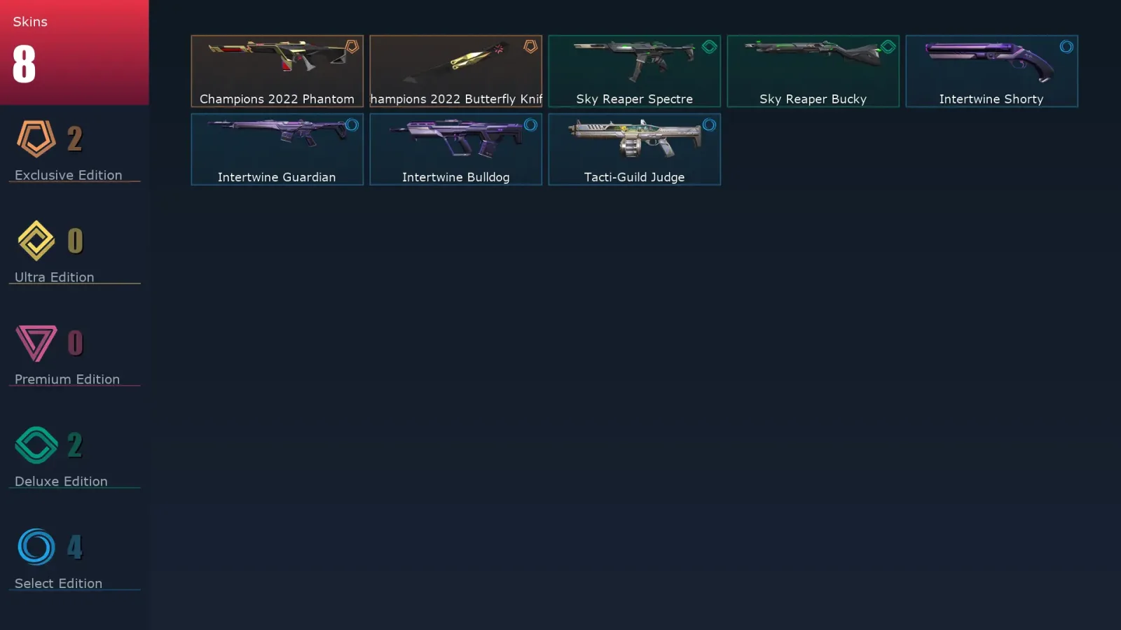 [Valorant] | EU | Level 10 | 7 Agents | 8 Skins