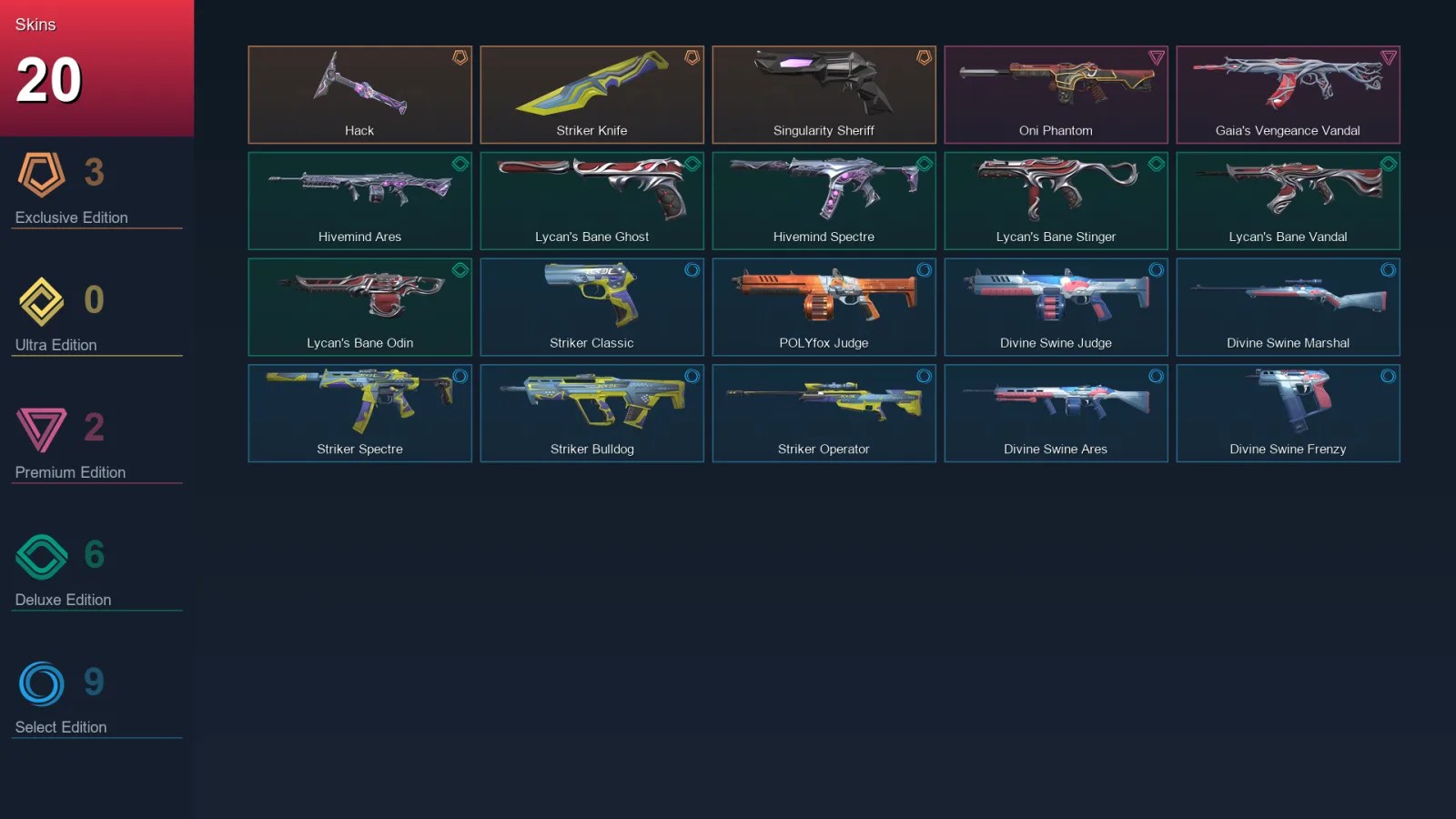 AP | Lv57 | Unranked | 20 Skin | 20 Agent | 41 Buddy — Valorant account