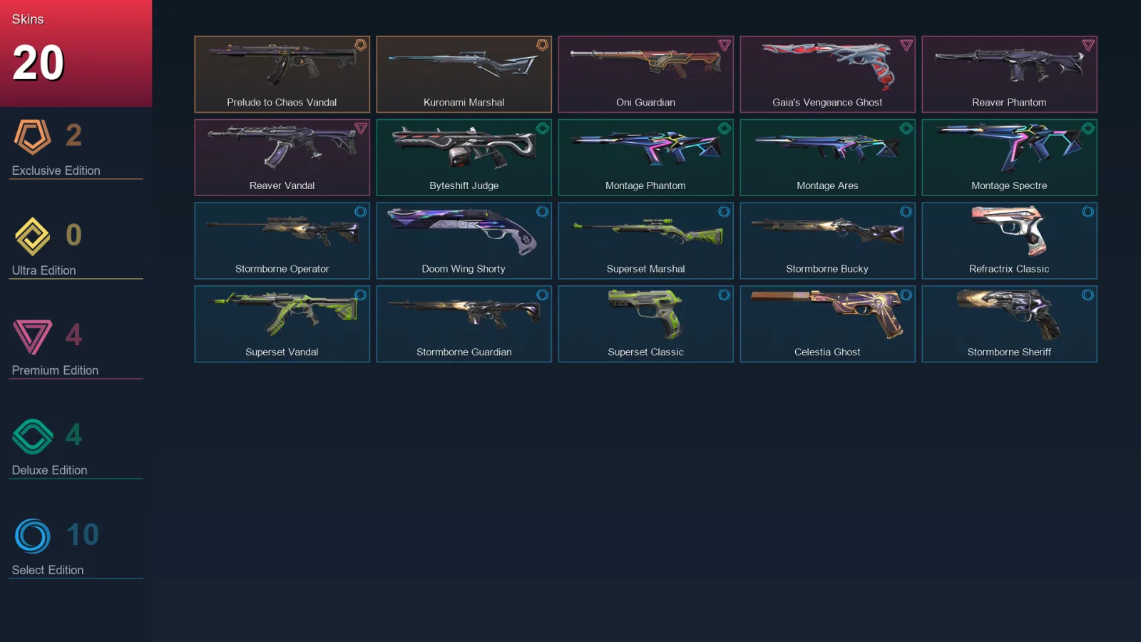 EU | Lv45 | Unranked | 20 Skin | 17 Agent | 26 Buddy — Valorant account