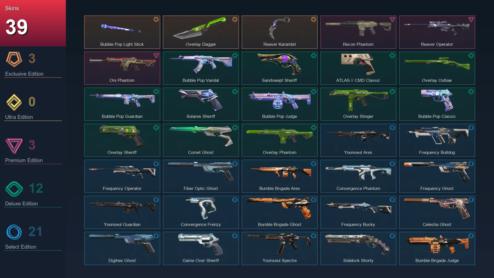 AP | Lv194 | Unranked | 39 Skin | 26 Agent | 86 Buddy — Valorant account