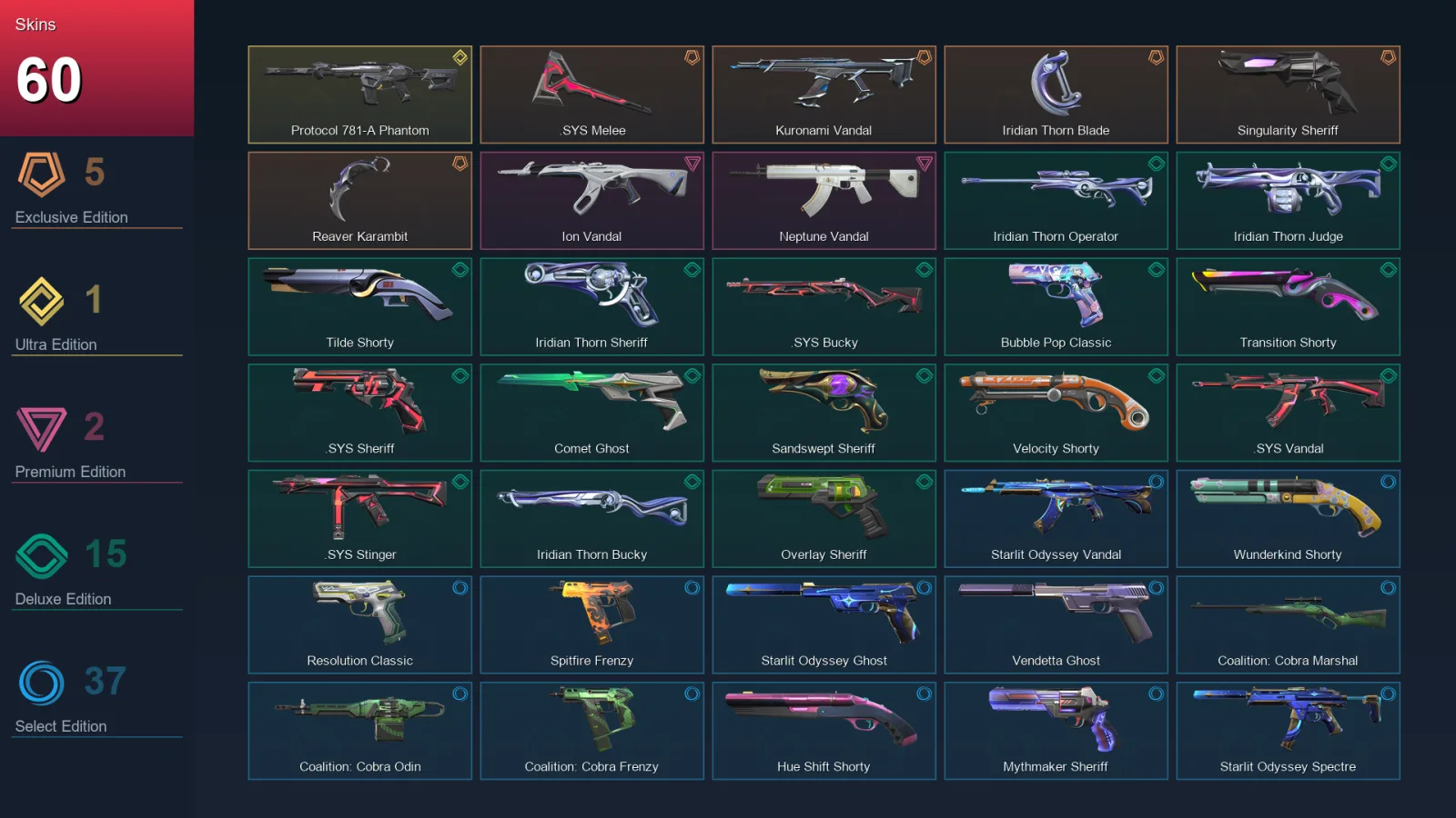 LA | Lv335 | Unranked | 60 Skin | 28 Agent | 137 Buddy