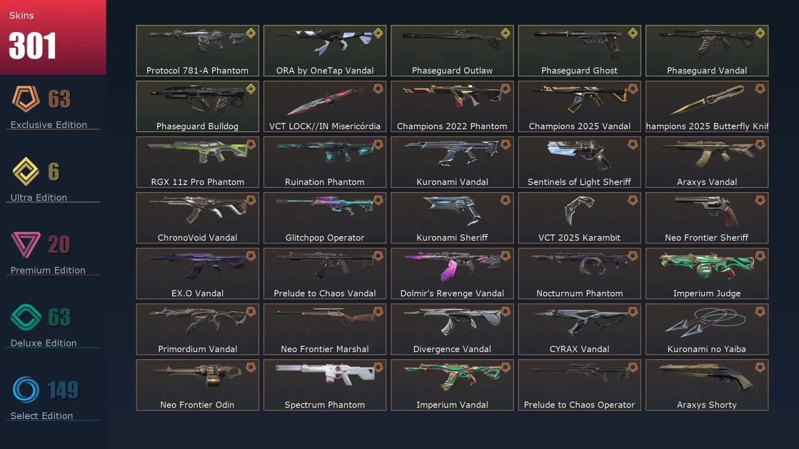 [Valorant] | EU | Level 469 | Ascendant 1 | 28 Agents | 301 Skins — Valorant account