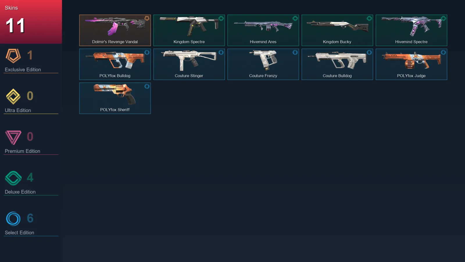 EU | Lv23 | Unranked | 11 Skin | 10 Agent | 18 Buddy — Valorant account