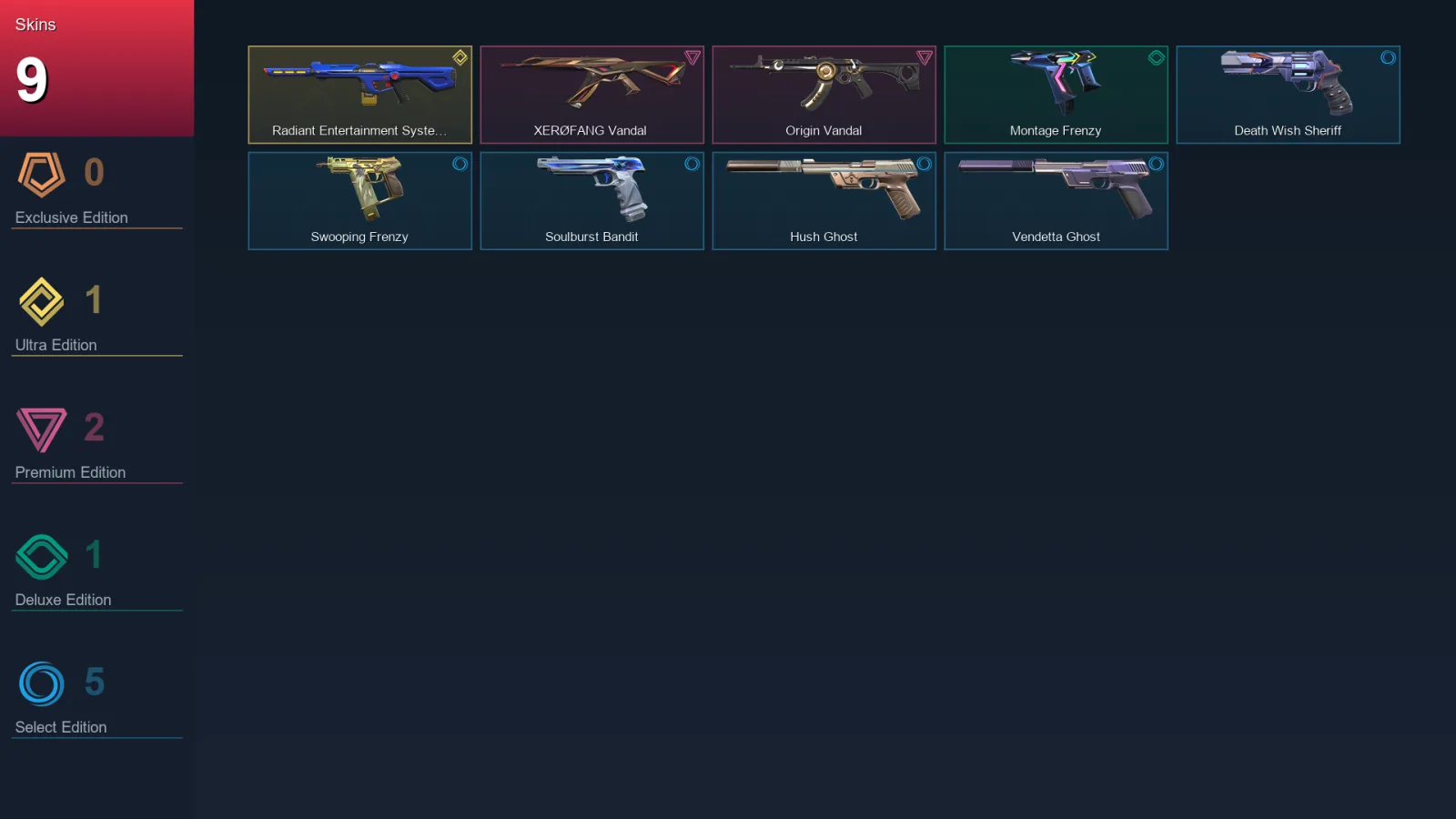 AP | Lv175 | Unranked | 9 Skin | 29 Agent | 79 Buddy — Valorant account