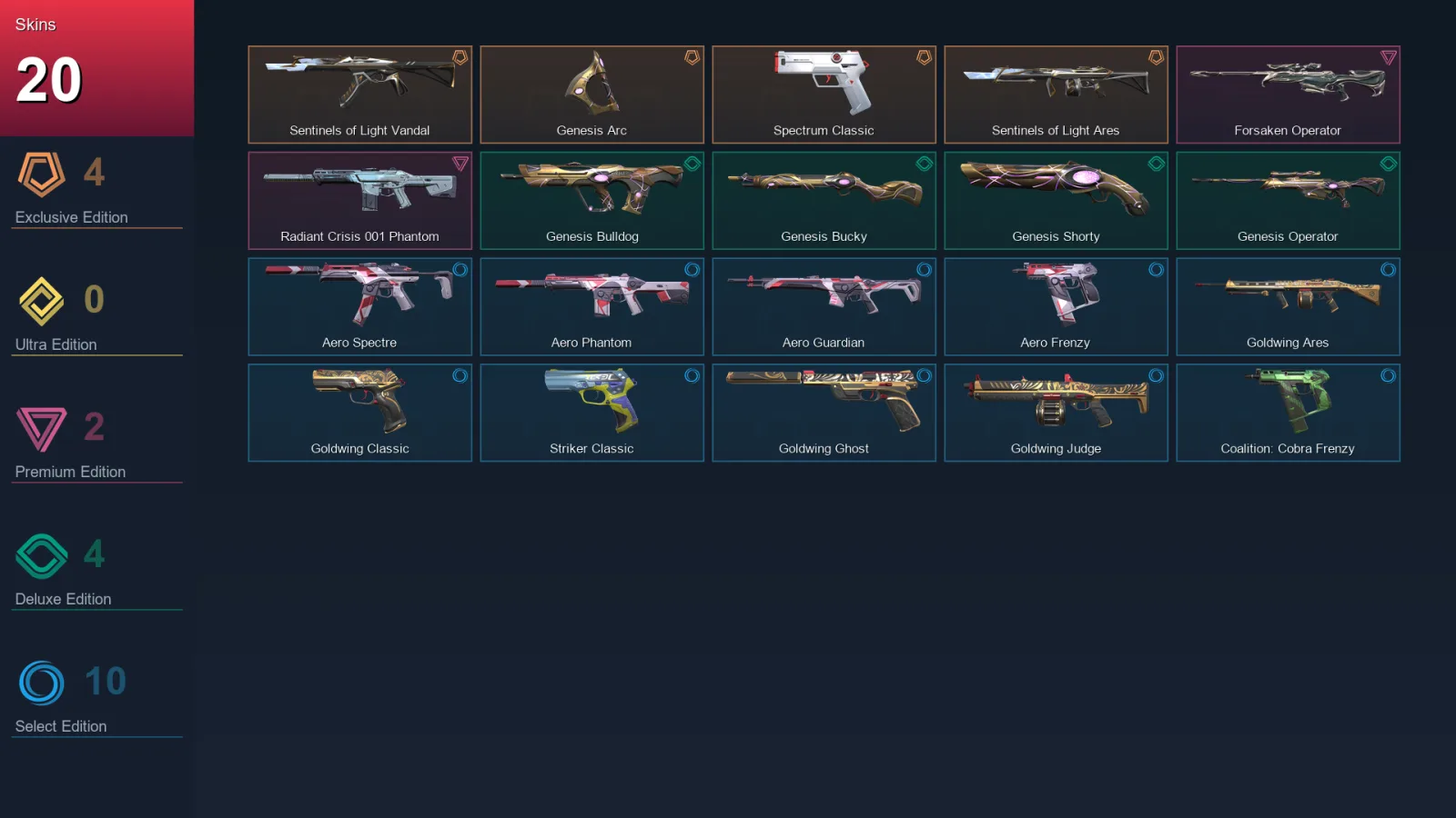 AP | Lv84 | Unranked | 20 Skin | 17 Agent | 30 Buddy — Valorant account