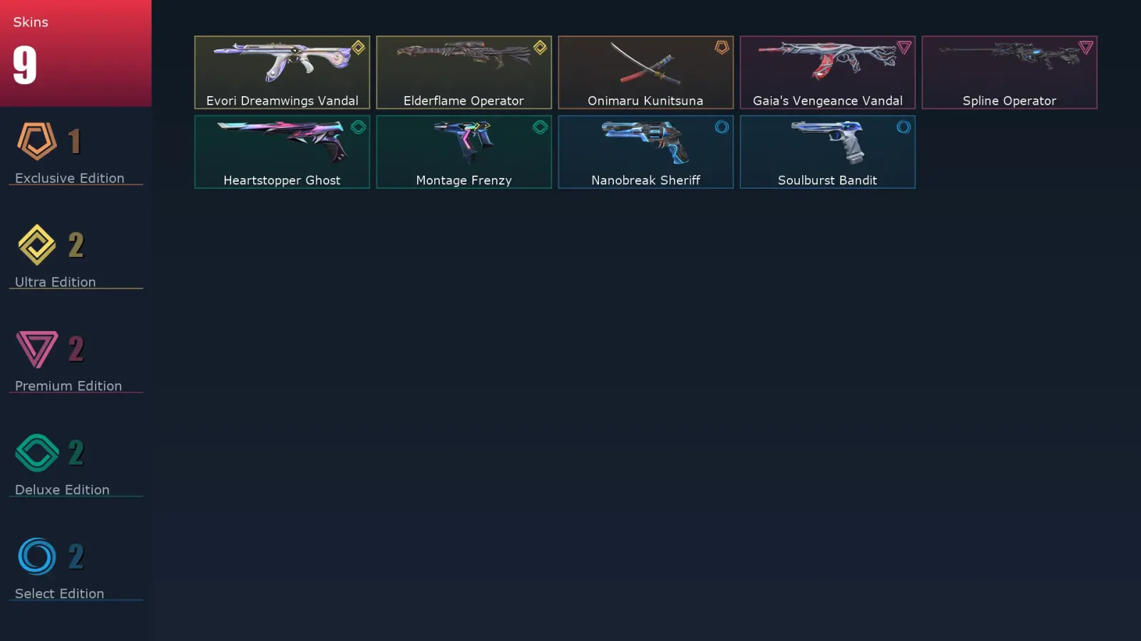 [Valorant] | EU | Level 116 | 16 Agents | 9 Skins