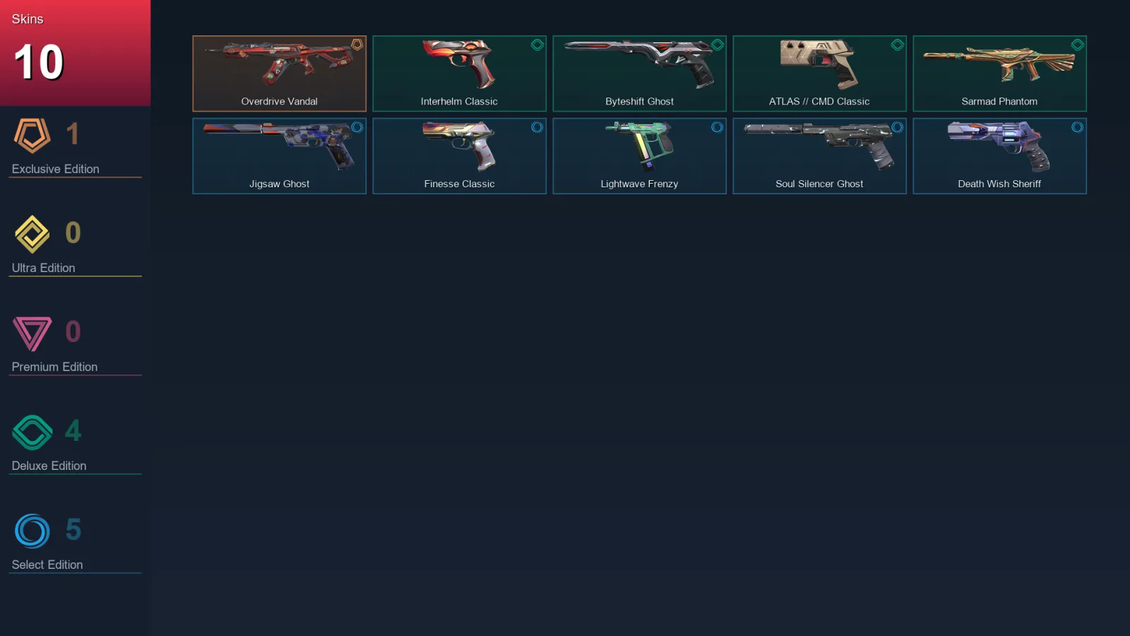 AP | Lv180 | Unranked | 10 Skin | 28 Agent | 72 Buddy