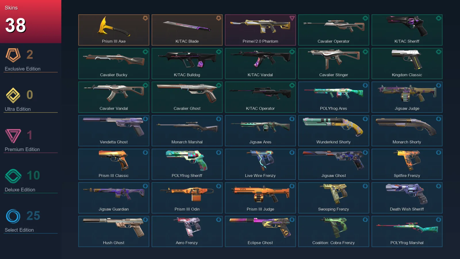 LA | Lv141 | Unranked | 38 Skin | 21 Agent | 71 Buddy