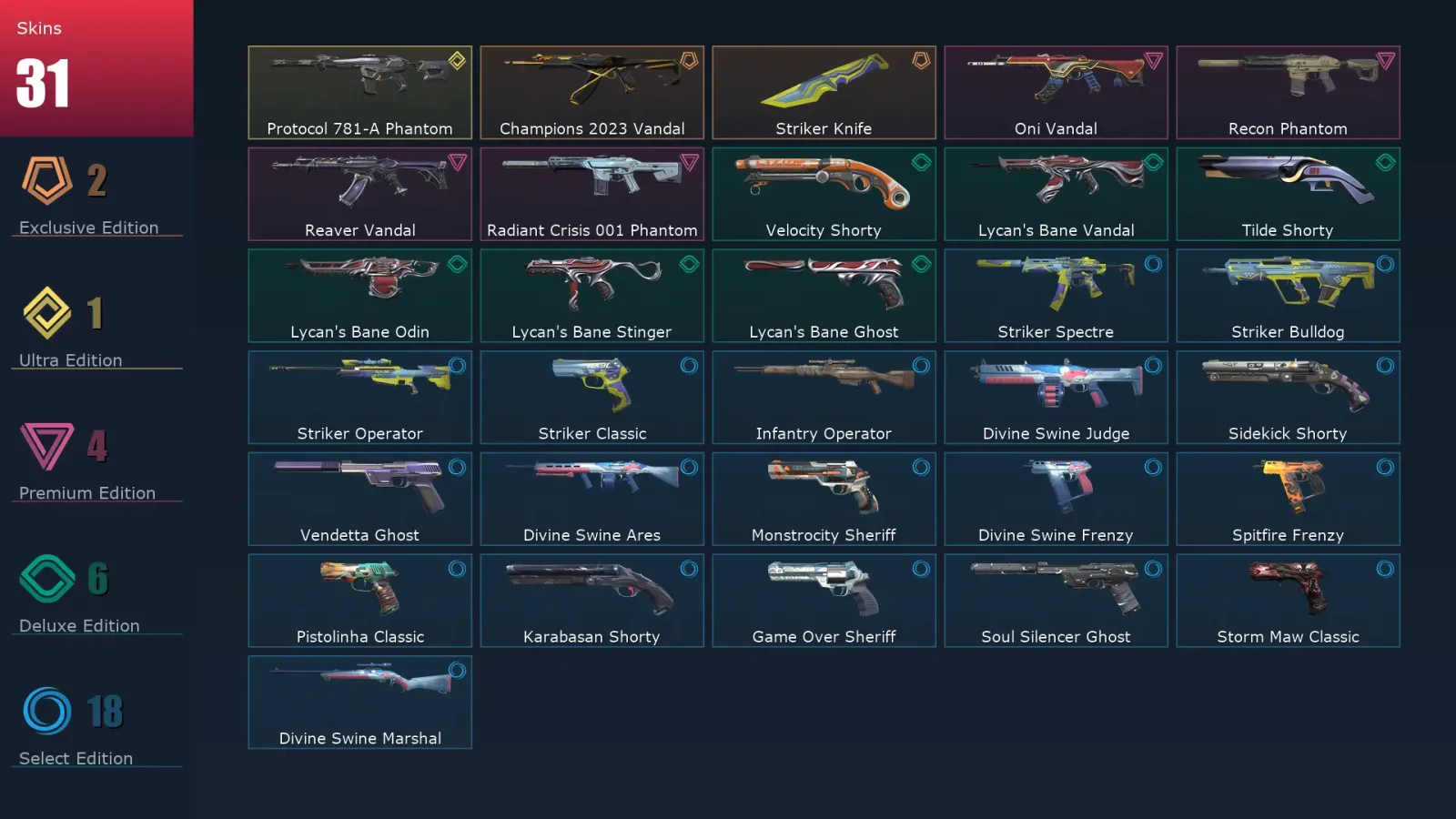 [Valorant] | EU | Level 230 | Bronze 2 | 27 Agents | 31 Skins — Valorant account