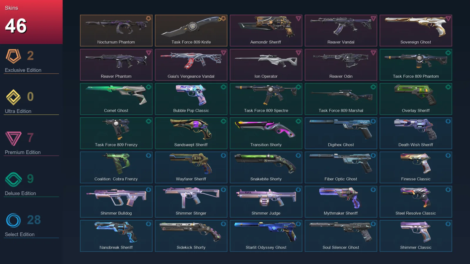 AP | Lv323 | Unranked | 46 Skin | 28 Agent | 139 Buddy — Valorant account