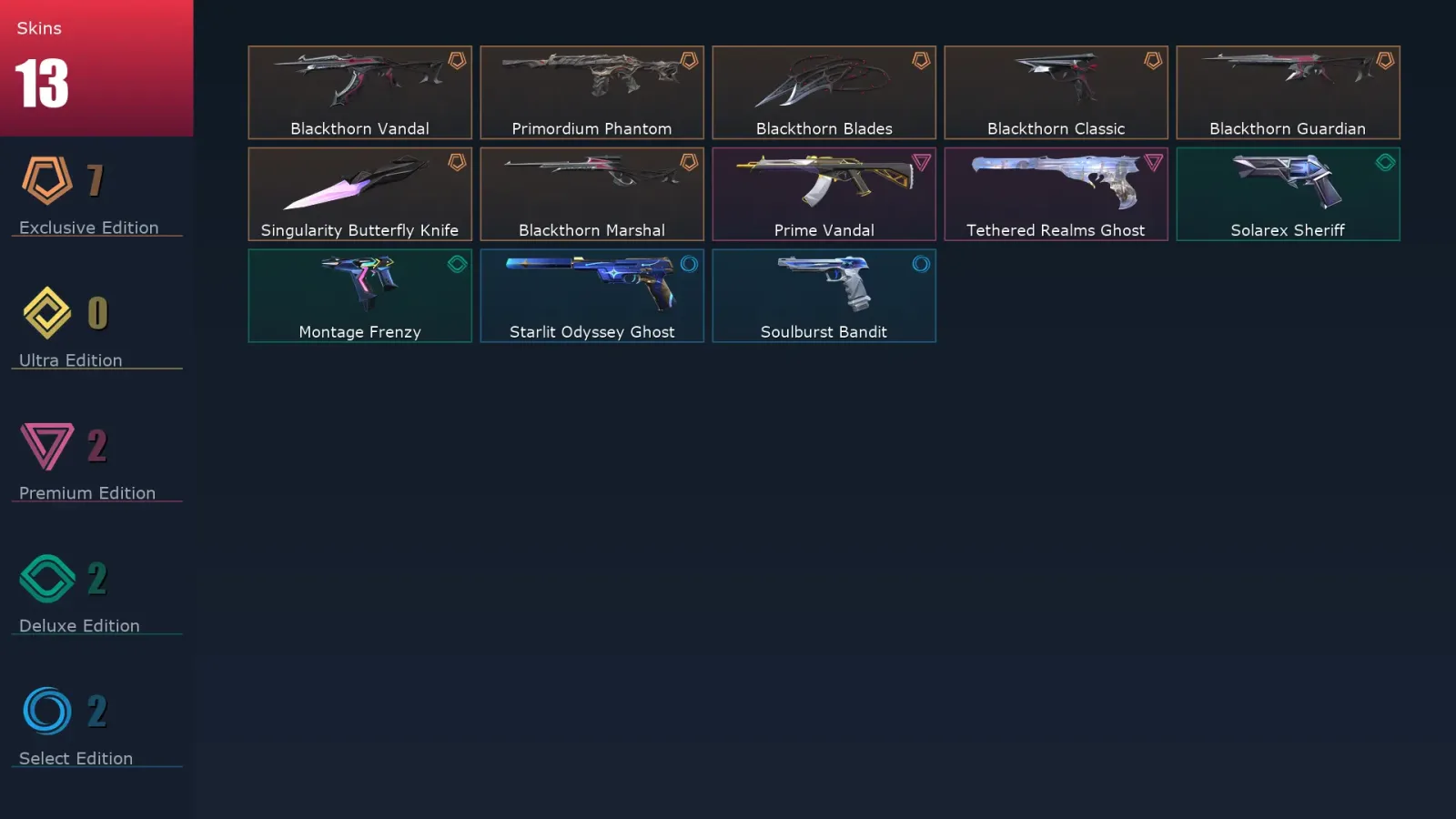 [Valorant] | EU | Level 134 | 28 Agents | 13 Skins