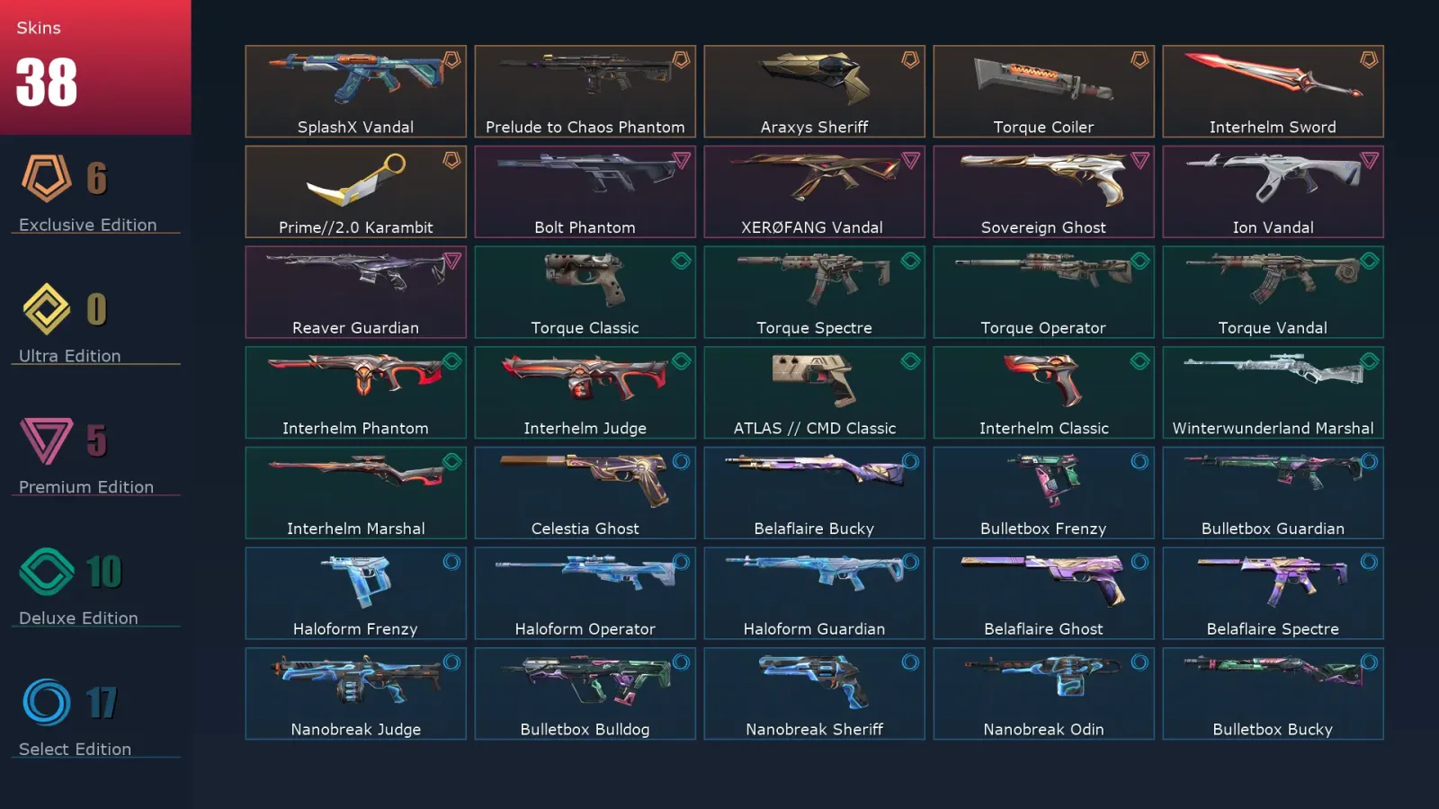 [Valorant] | EU | Level 98 | 20 Agents | 38 Skins — Valorant account