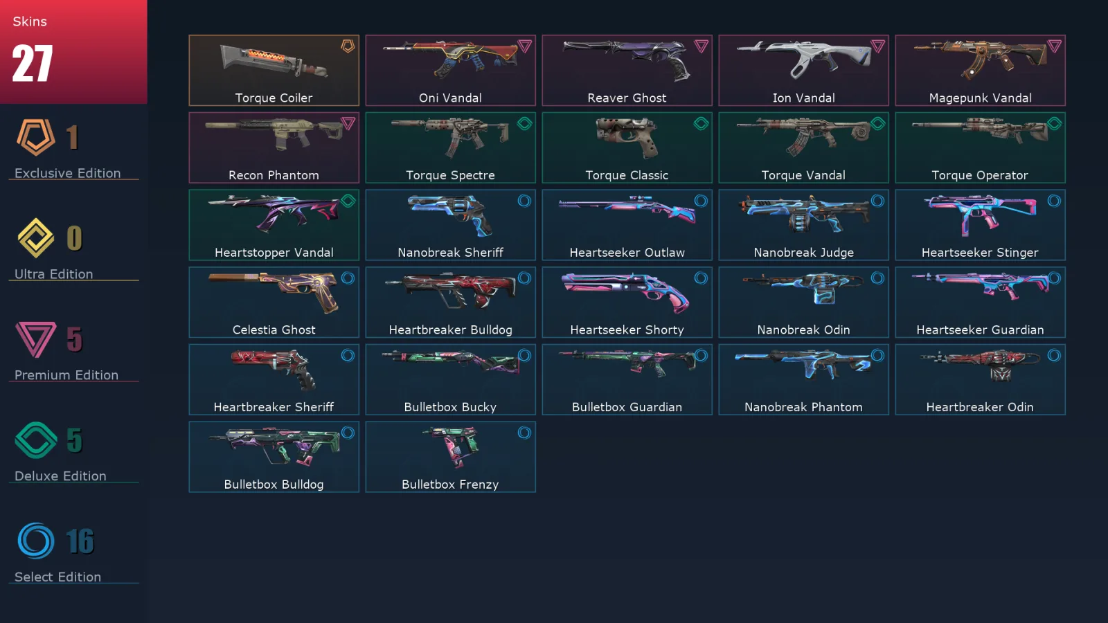 [Valorant] | EU | Level 70 | 22 Agents | 27 Skins