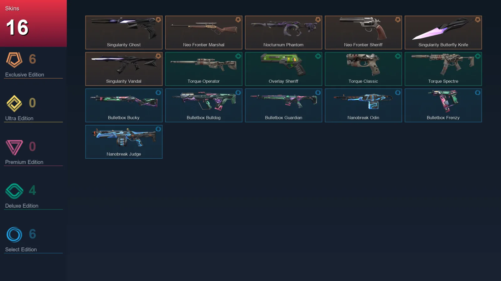 EU | Lv37 | Unranked | 16 Skin | 14 Agent | 13 Buddy